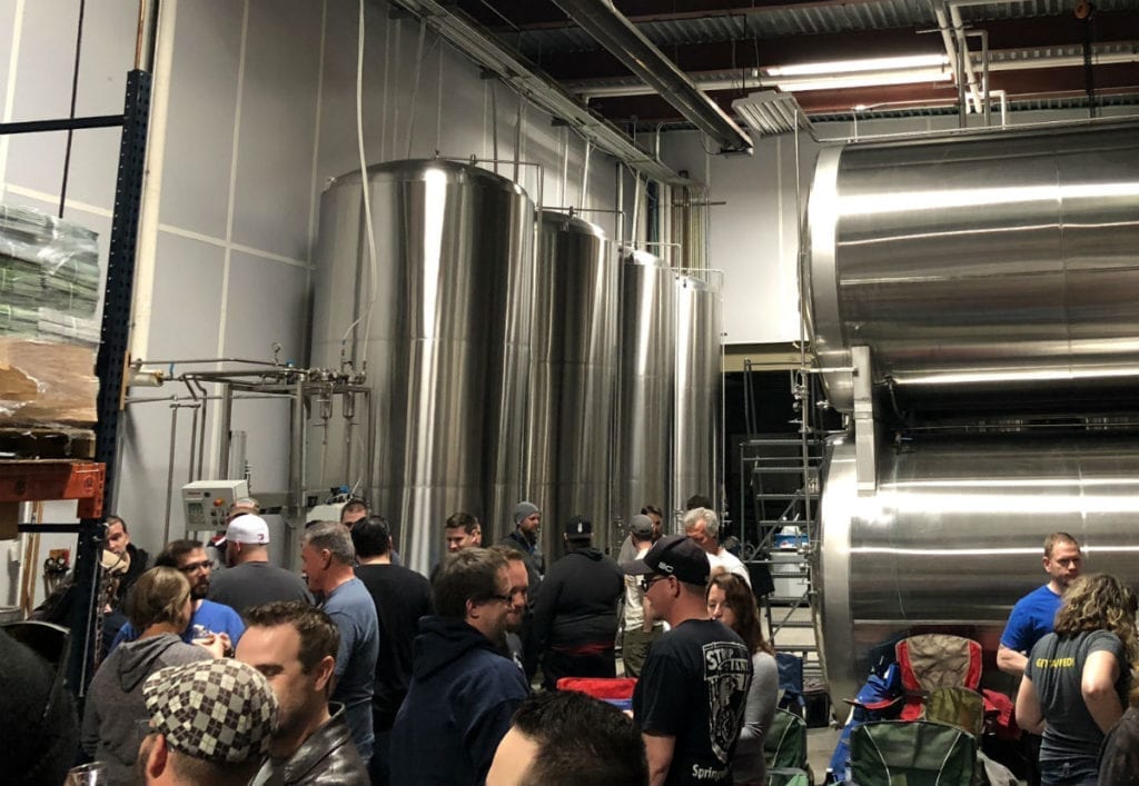 Dozens of homebrew enthusiasts attend the March meeting of Lauter Day Brewers.