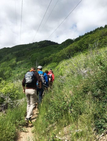 Hops Hunters hike in Empire Canyon earlier this month. Photo courtesy of Summit Land Conservancy.