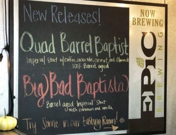 Epic Brewing in Salt Lake City recently unveiled its remodeled taproom. It came days before the start of "Baptist Season," providing a comfortable spot for craft beer enthusiasts to sip and savor the 2018 "Baptist" lineup.