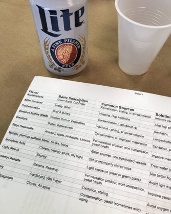 Off Flavors Sensory Evaluation - Descriptors - Utah Beer News