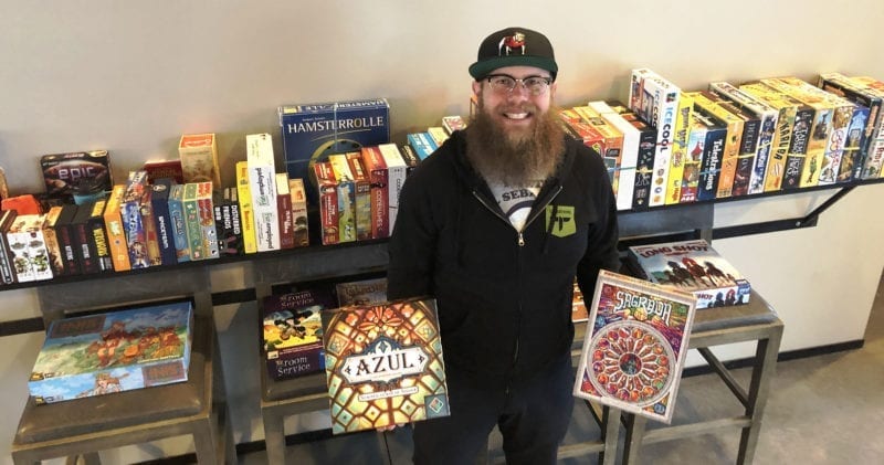 Jarrett Miller, of Ales & Allies, hosts a game night each Wednesday at T.F. Brewing in Salt Lake. Bring friends or fly solo and choose from nearly 100 games.