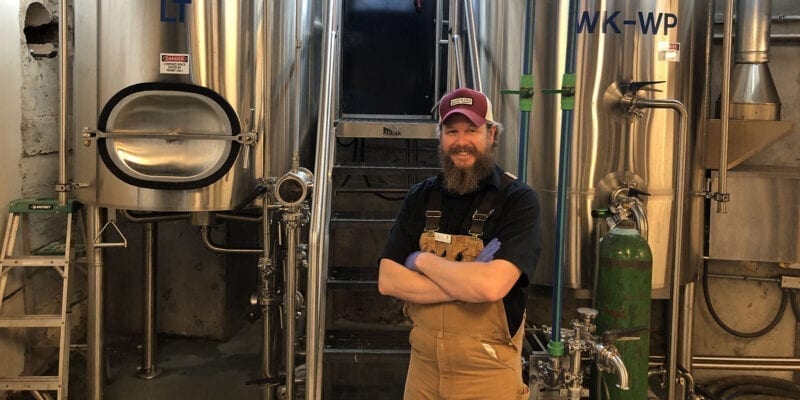 Chad Hopkins, brewer at Hopkins Brewing Co. in Sugar House.