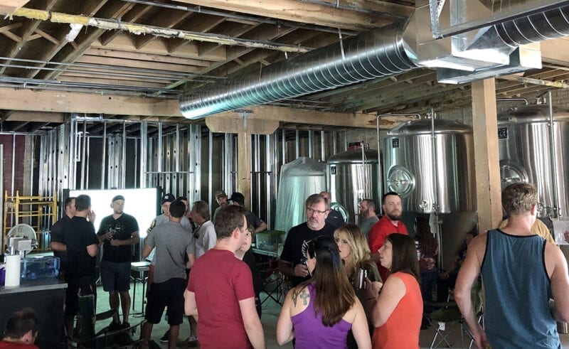 The Lauter Day Brewers homebrew club meets in July at what will be the Bewilder Brewing brewhouse.