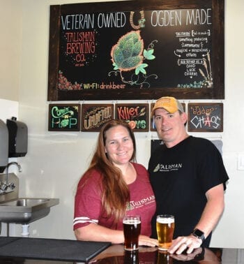 Joann and Dusty Williams, co-owners of Talisman Brewing Company. The Ogden brewery opened in 2016.