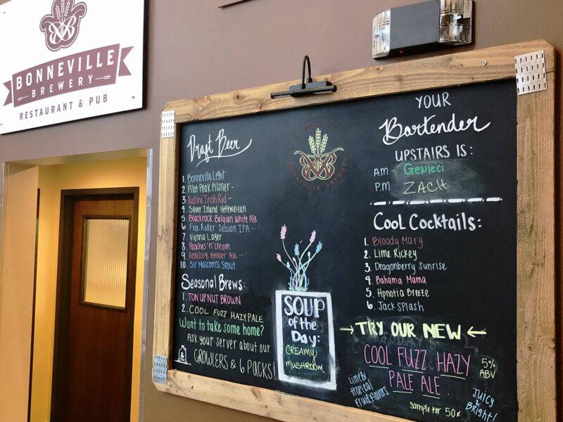 Bonneville Brewery - Menu Board - Utah Beer News