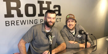 Rob Phillips, left, and Chris Haas discuss three beers they find tasty or intriguing.