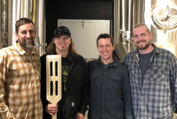 Grid City Beer Works, from left: Drew Reynolds, CEO; Jeremy Gross, head brewer; Justin Belliveau, president; Ian Clare, chef