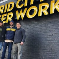 Grid City Beer Works. From left: Jeremy Gross, head brewer; Drew Reynolds, CEO; Justin Belliveau, president