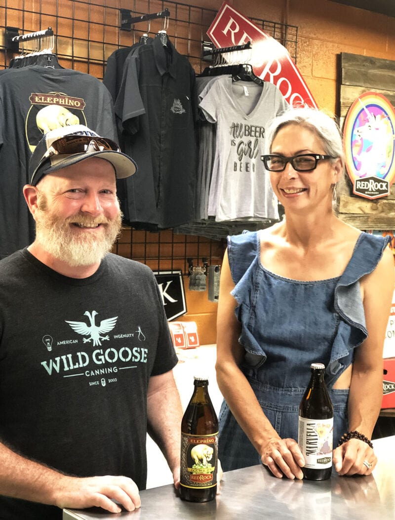 Red Rock Head Brewer Kevin Davis and Sales Manager Erika Palmer